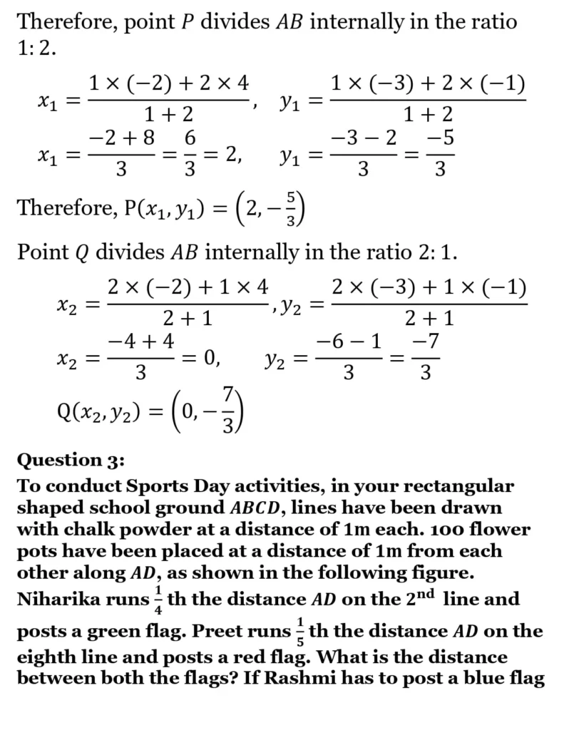 class 10th maths Coordinate Geometrychapter 7 solution13