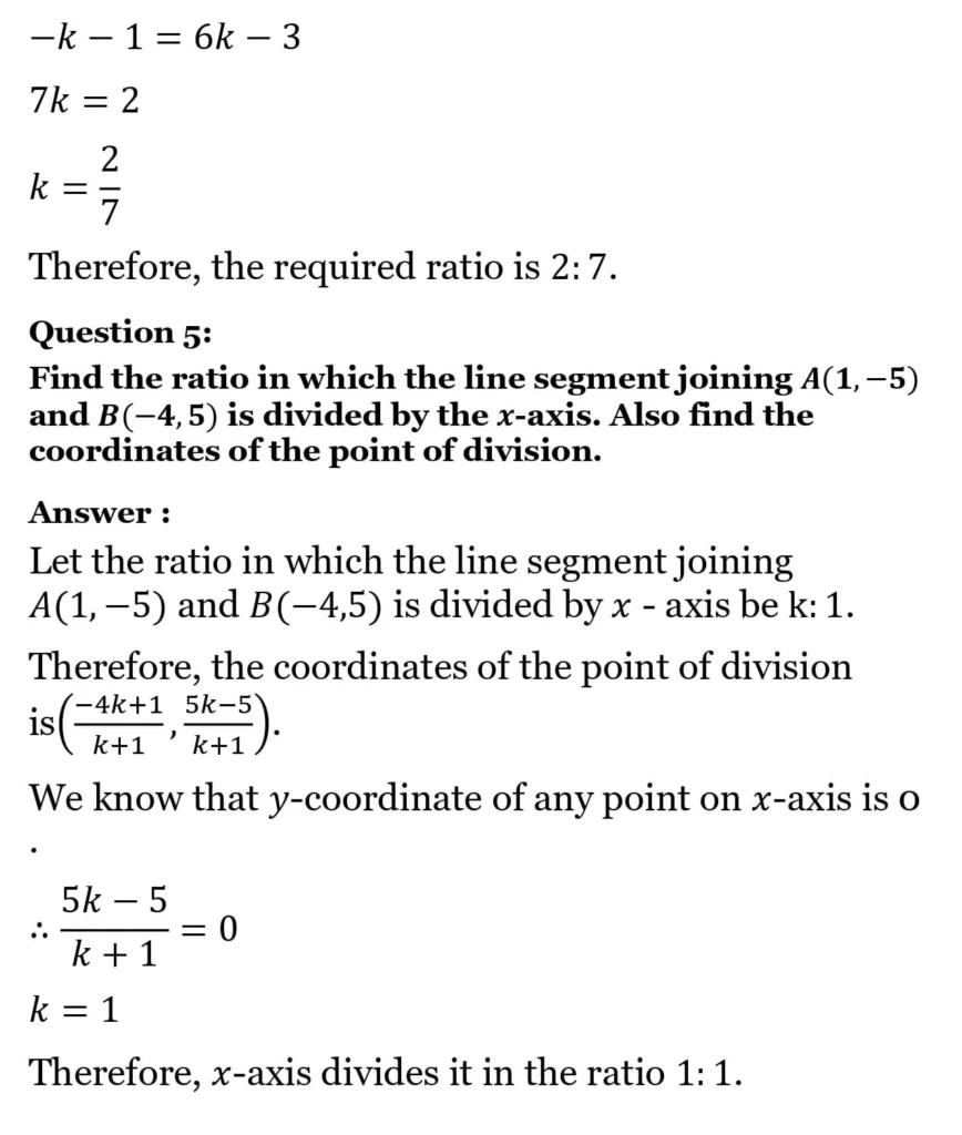 class 10th maths Coordinate Geometrychapter 7 solution16