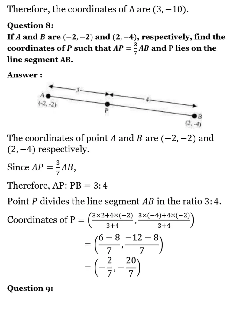 class 10th maths Coordinate Geometrychapter 7 solution19