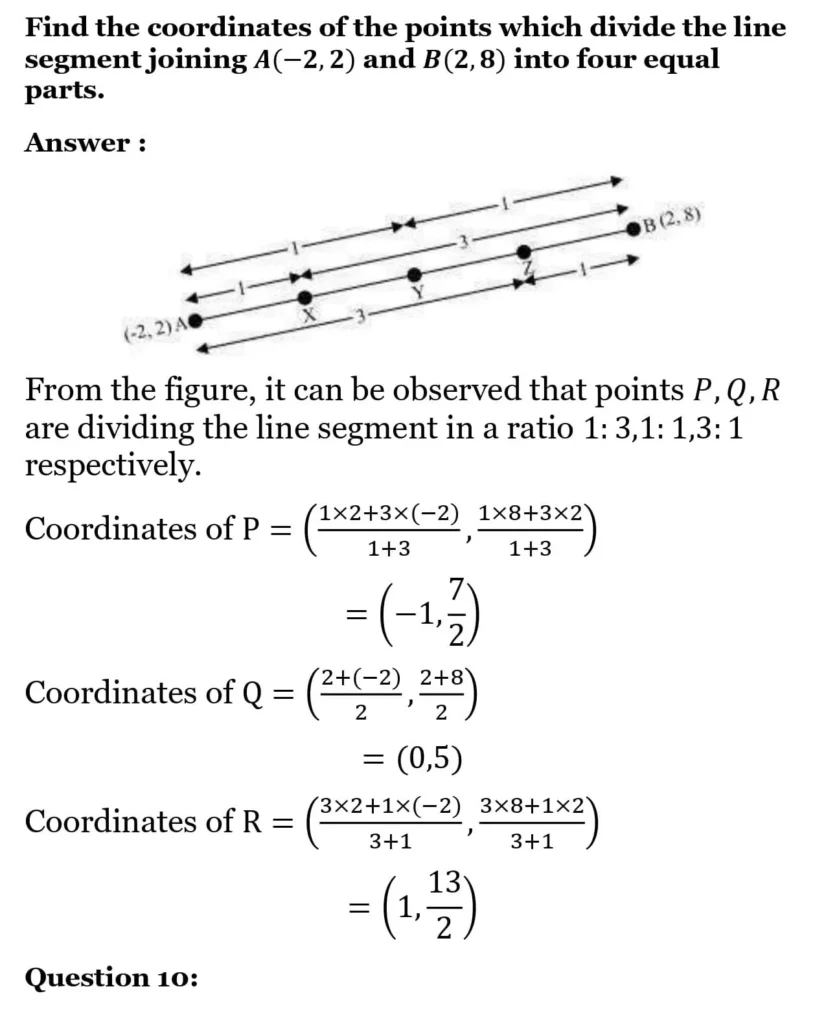 class 10th maths Coordinate Geometrychapter 7 solution20