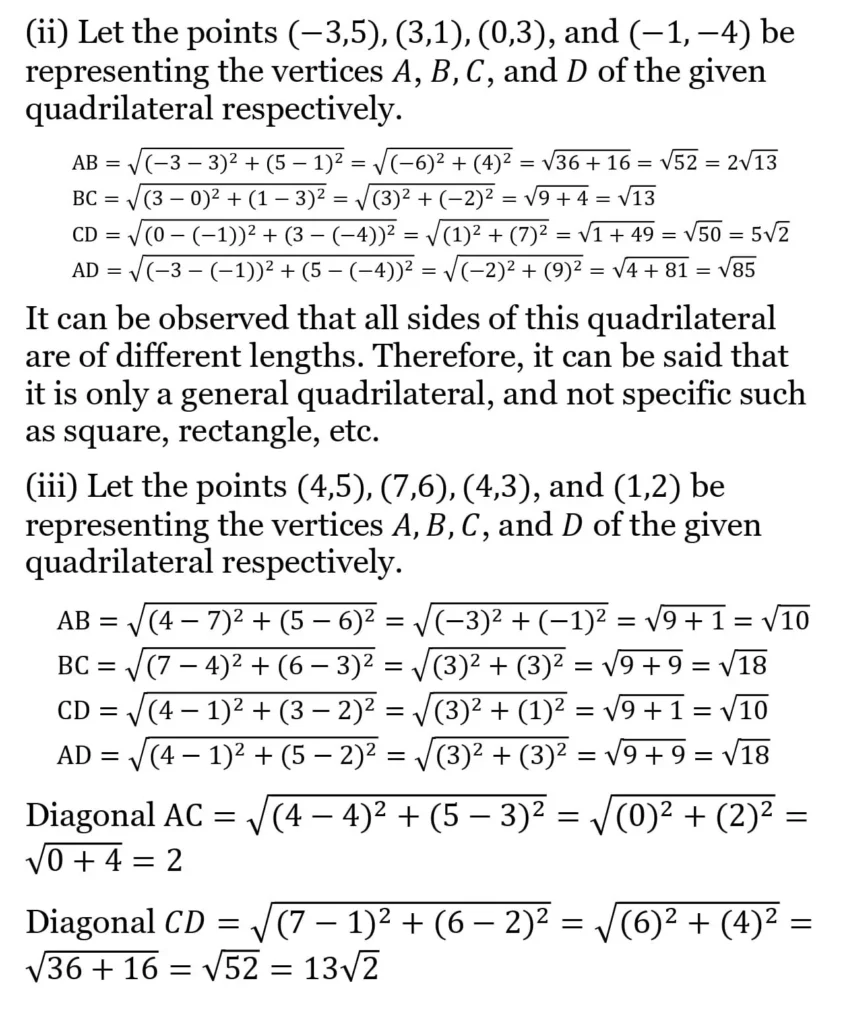 class 10th maths Coordinate Geometrychapter 7 solution7