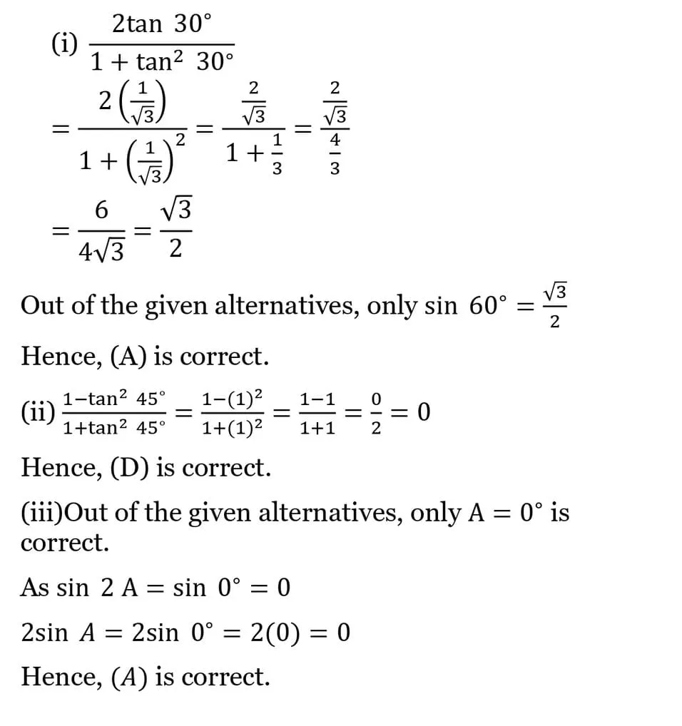 class 10th maths Introduction to Trigonometry chapter 8 solution28
