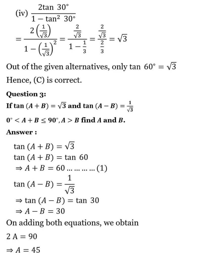 class 10th maths Introduction to Trigonometry chapter 8 solution29