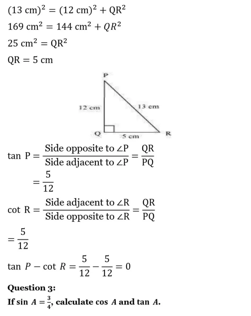 class 10th maths Introduction to Trigonometry chapter 8 solution3