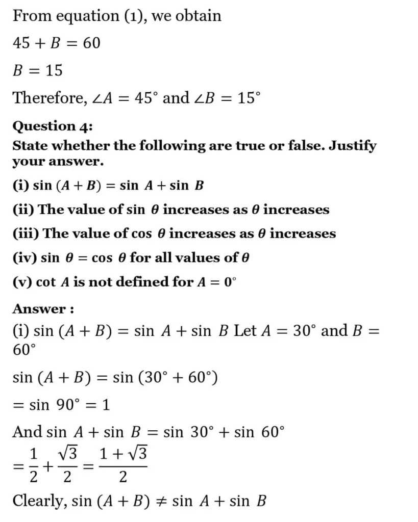 class 10th maths Introduction to Trigonometry chapter 8 solution30