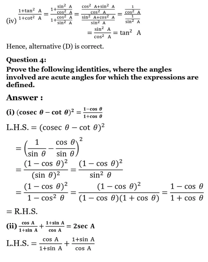 class 10th maths Introduction to Trigonometry chapter 8 solution37