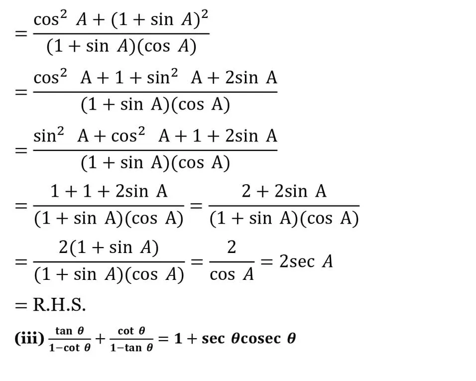 class 10th maths Introduction to Trigonometry chapter 8 solution38