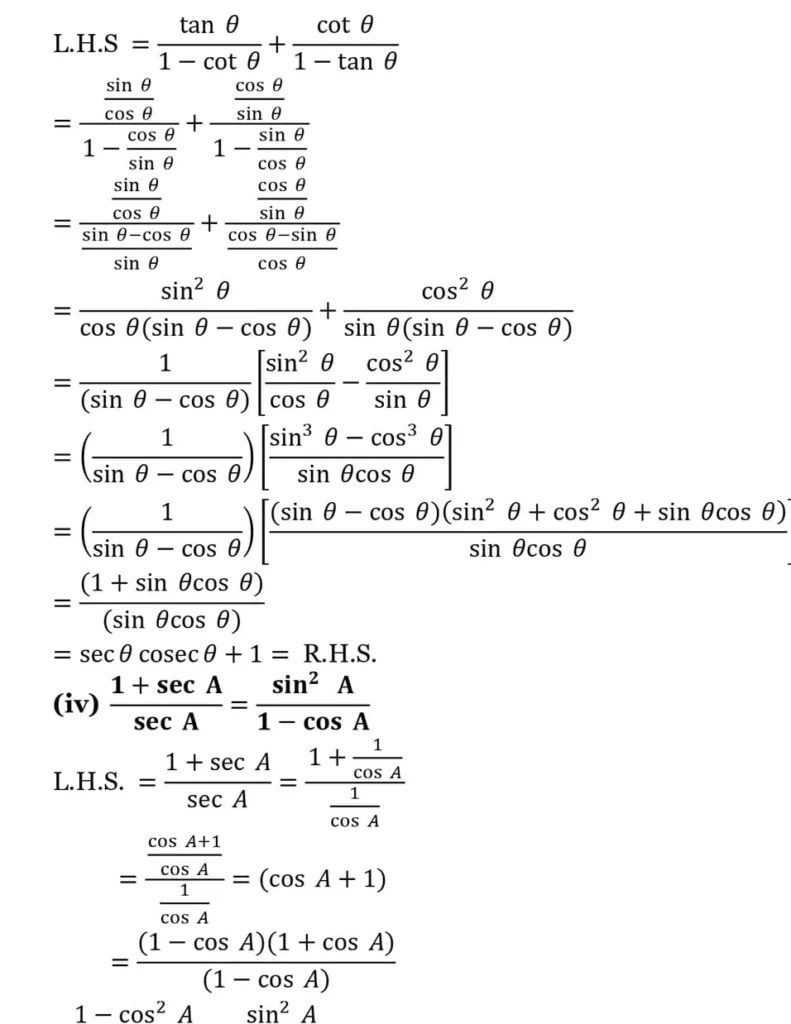class 10th maths Introduction to Trigonometry chapter 8 solution39