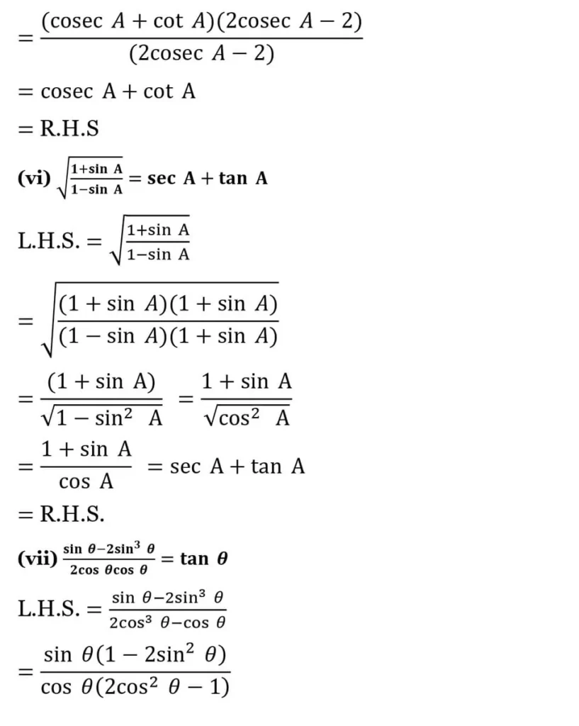 class 10th maths Introduction to Trigonometry chapter 8 solution41