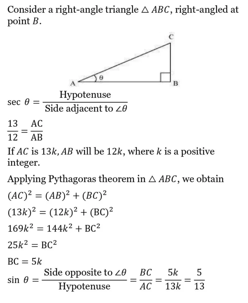 class 10th maths Introduction to Trigonometry chapter 8 solution7