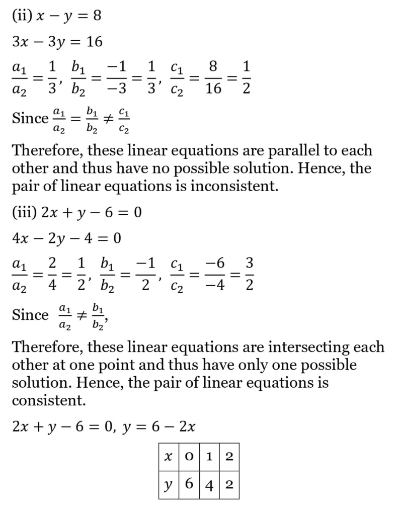 class 10th maths Pair of Linear Equations in Two Variables chapter 2 solution12