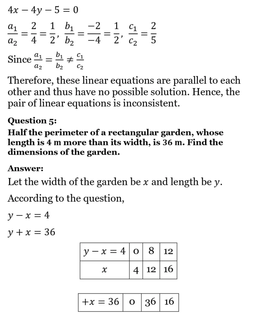 class 10th maths Pair of Linear Equations in Two Variables chapter 2 solution14