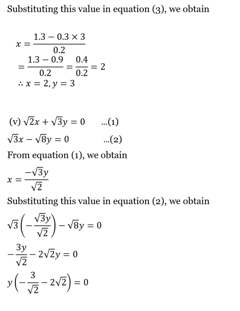 class 10th maths Pair of Linear Equations in Two Variables chapter 2 solution22