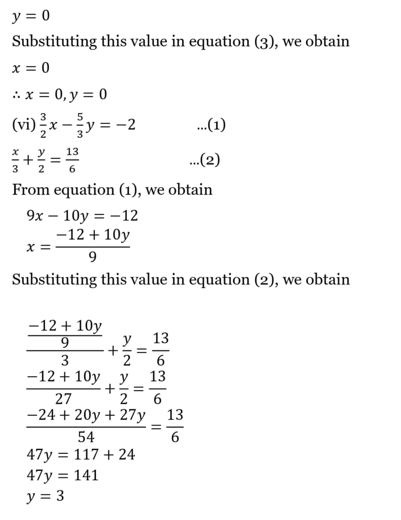 class 10th maths Pair of Linear Equations in Two Variables chapter 2 solution23