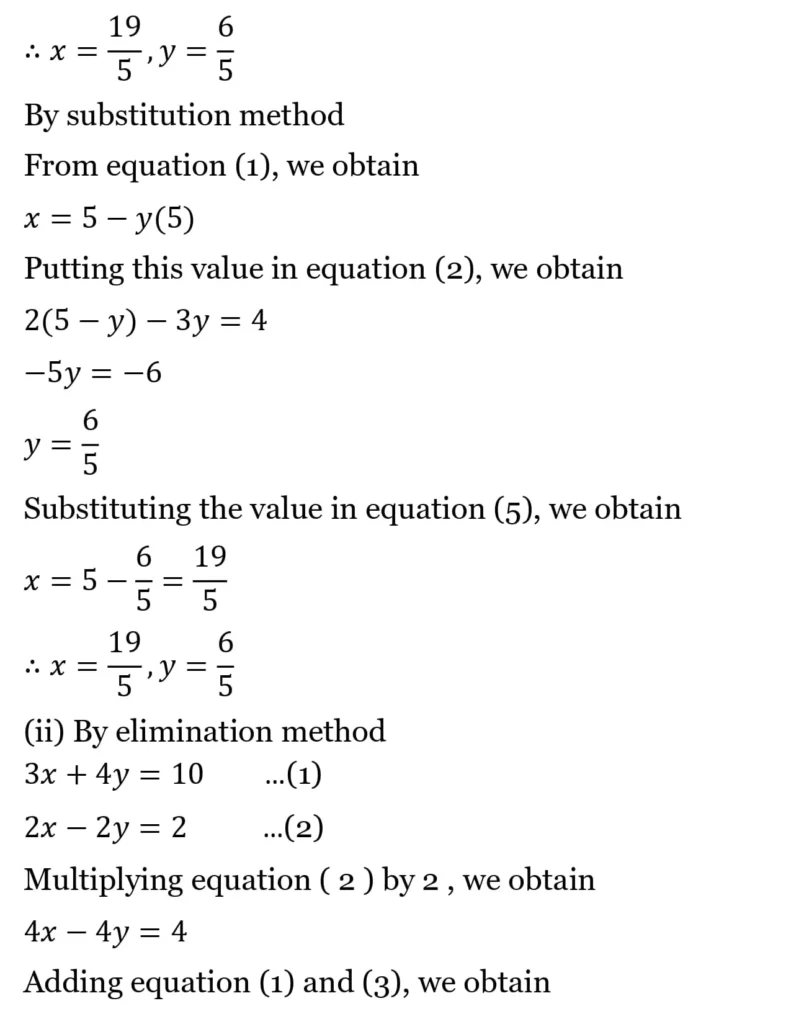 class 10th maths Pair of Linear Equations in Two Variables chapter 2 solution33