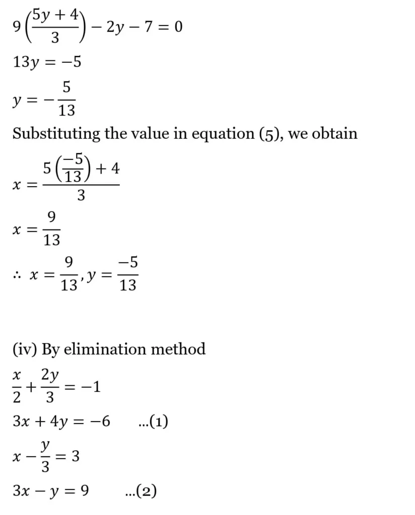 class 10th maths Pair of Linear Equations in Two Variables chapter 2 solution36
