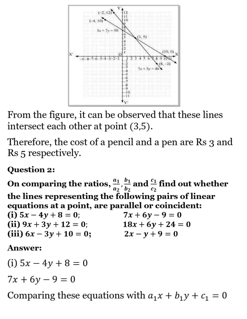 class 10th maths Pair of Linear Equations in Two Variables chapter 2 solution4