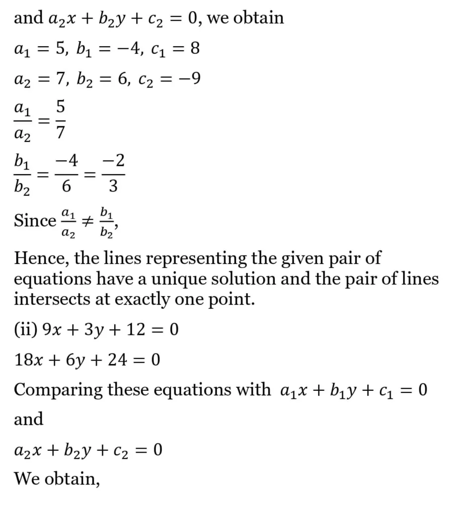 class 10th maths Pair of Linear Equations in Two Variables chapter 2 solution5