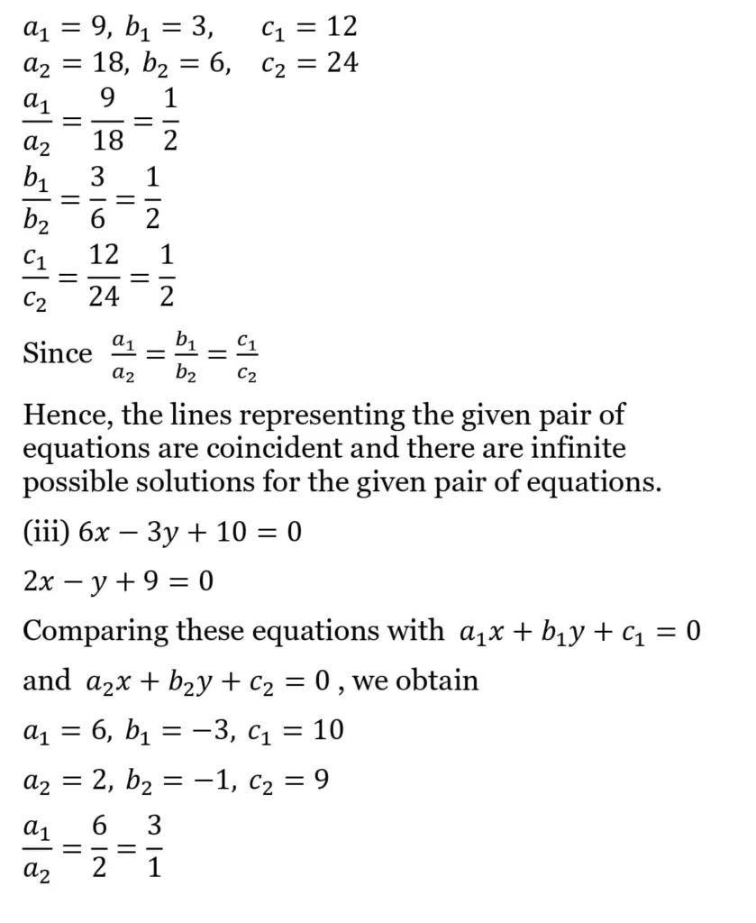class 10th maths Pair of Linear Equations in Two Variables chapter 2 solution6
