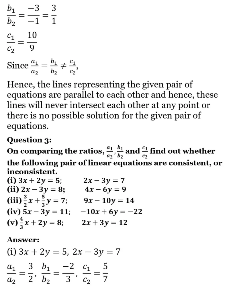 class 10th maths Pair of Linear Equations in Two Variables chapter 2 solution7