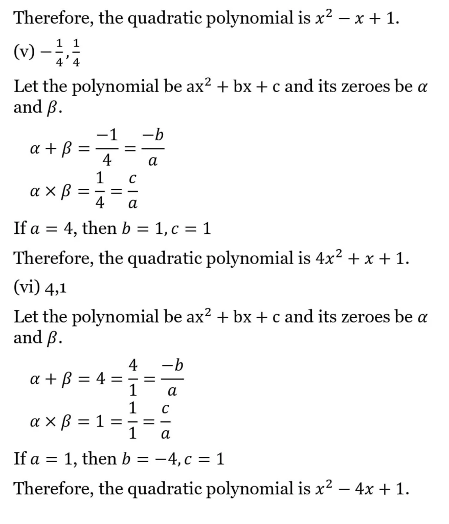 class 10th maths Polynomials chapter 2 solution9