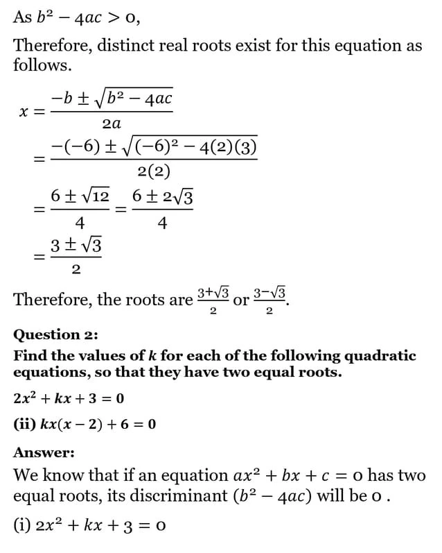class 10th maths Quadratic Equations chapter 4 solution17