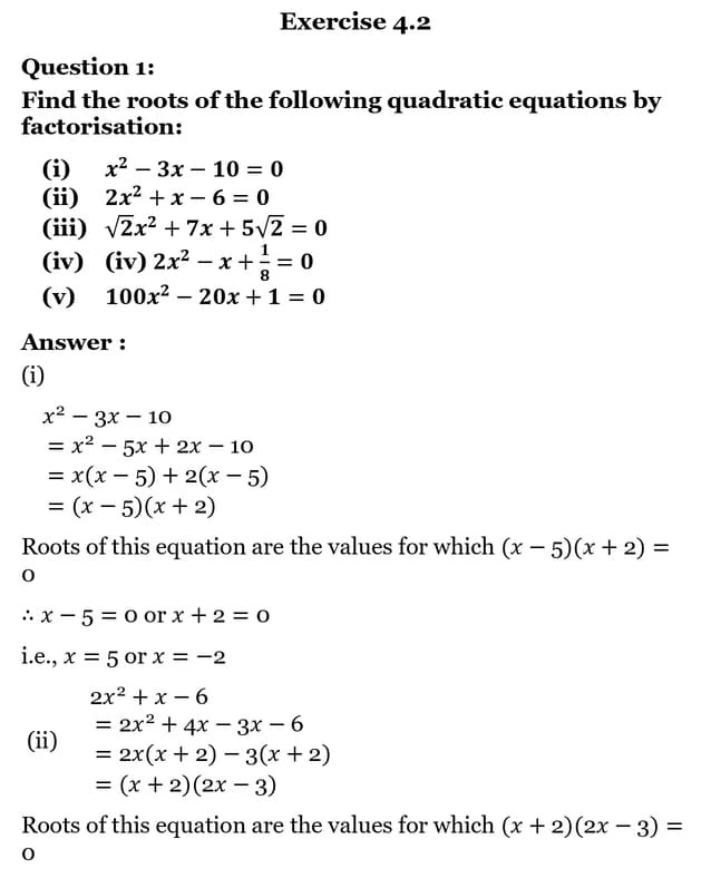 class 10th maths Quadratic Equations chapter 4 solution6