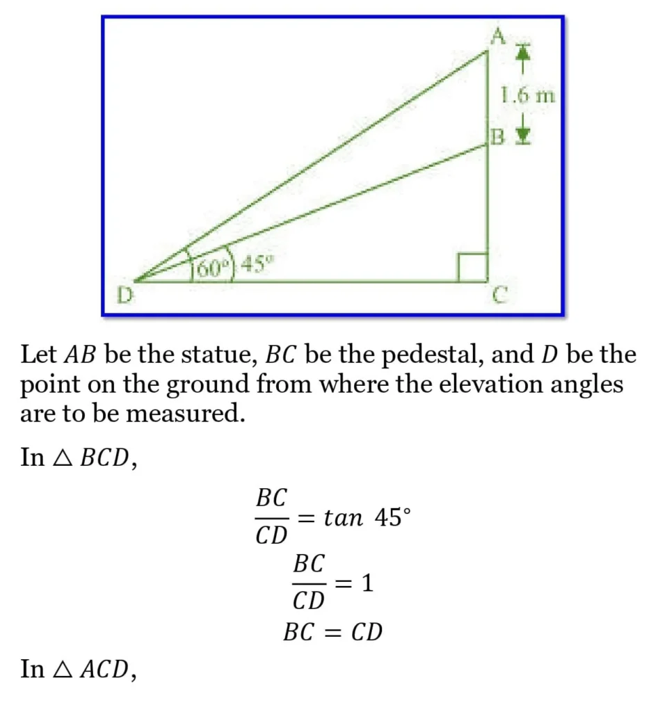 class 10th maths Some Applications of Trigonometry chapter 9 solution11
