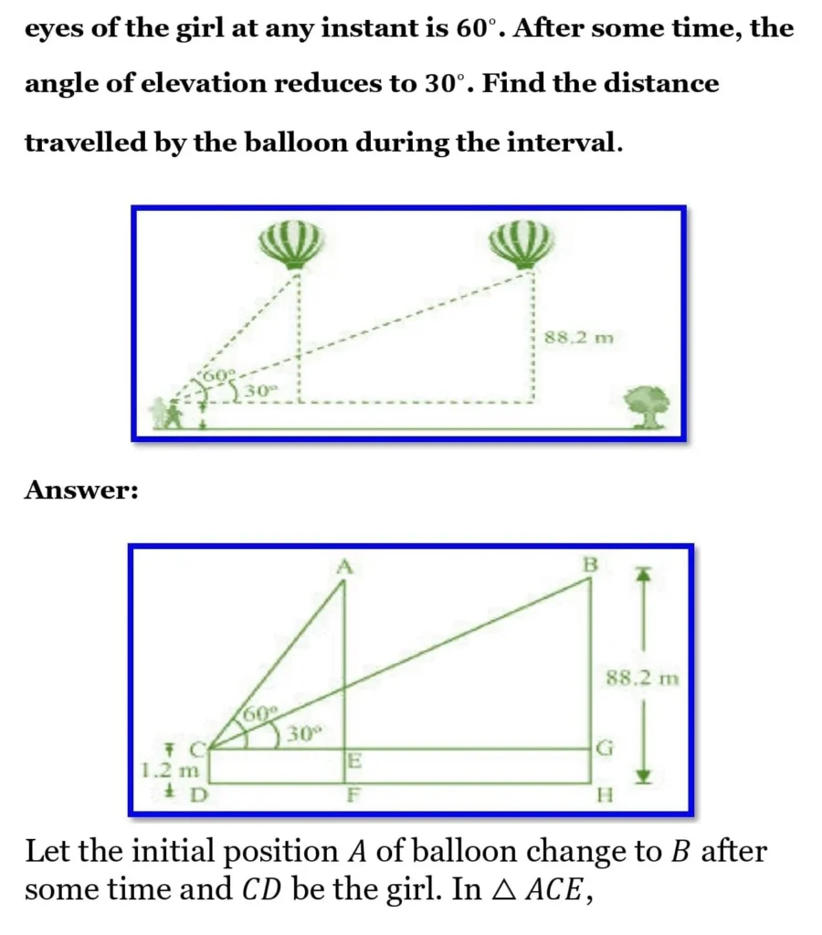 class 10th maths Some Applications of Trigonometry chapter 9 solution20