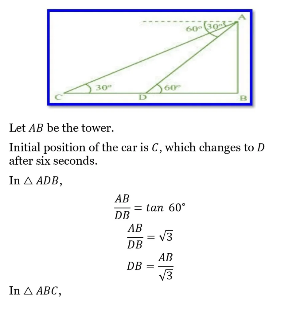 class 10th maths Some Applications of Trigonometry chapter 9 solution22