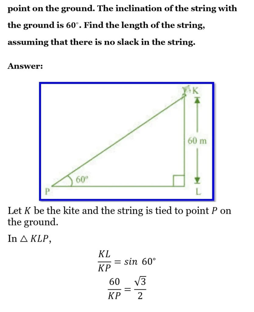 class 10th maths Some Applications of Trigonometry chapter 9 solution6