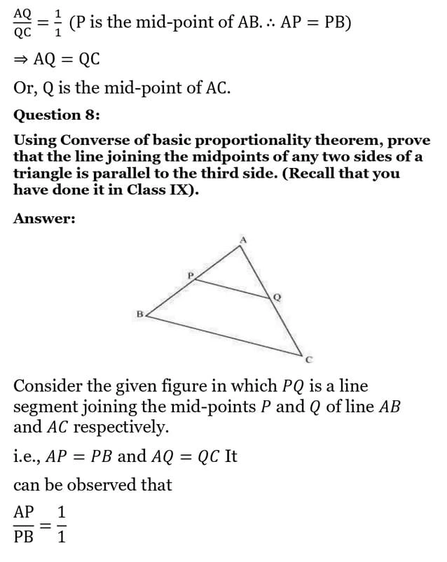 class 10th maths Triangles chapter 6 solution16
