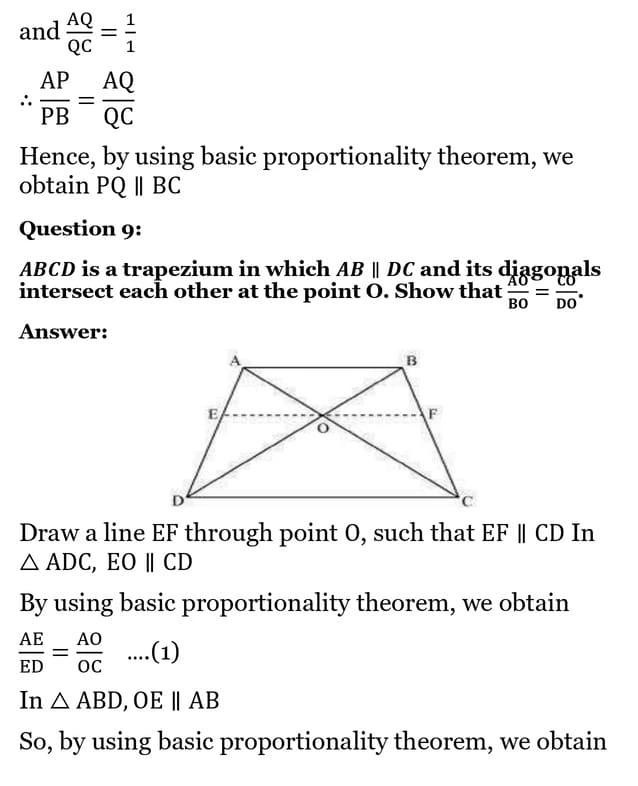 class 10th maths Triangles chapter 6 solution17
