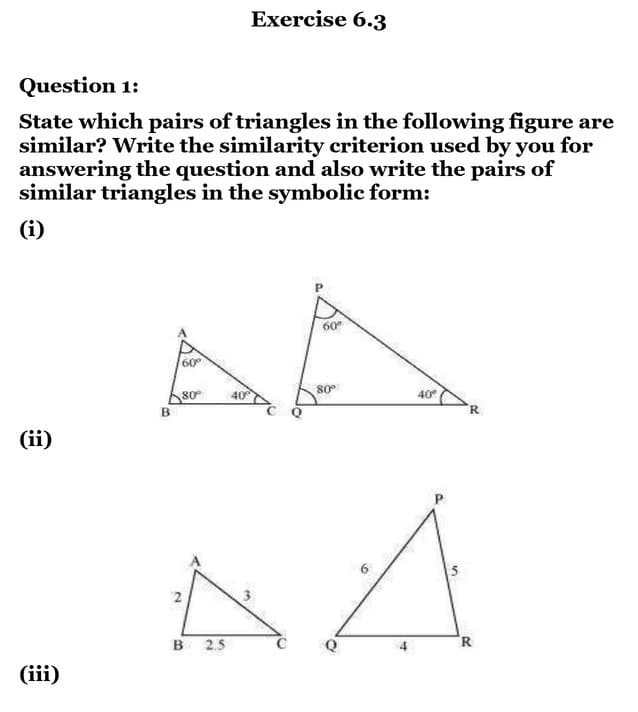 class 10th maths Triangles chapter 6 solution20