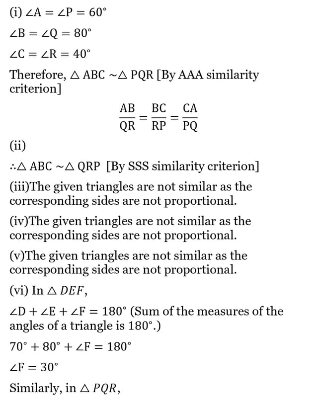 class 10th maths Triangles chapter 6 solution22
