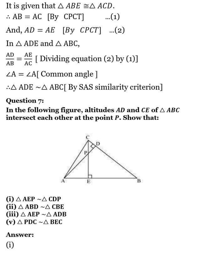 class 10th maths Triangles chapter 6 solution28