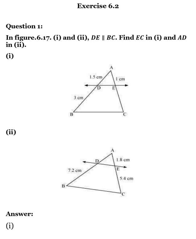 class 10th maths Triangles chapter 6 solution4