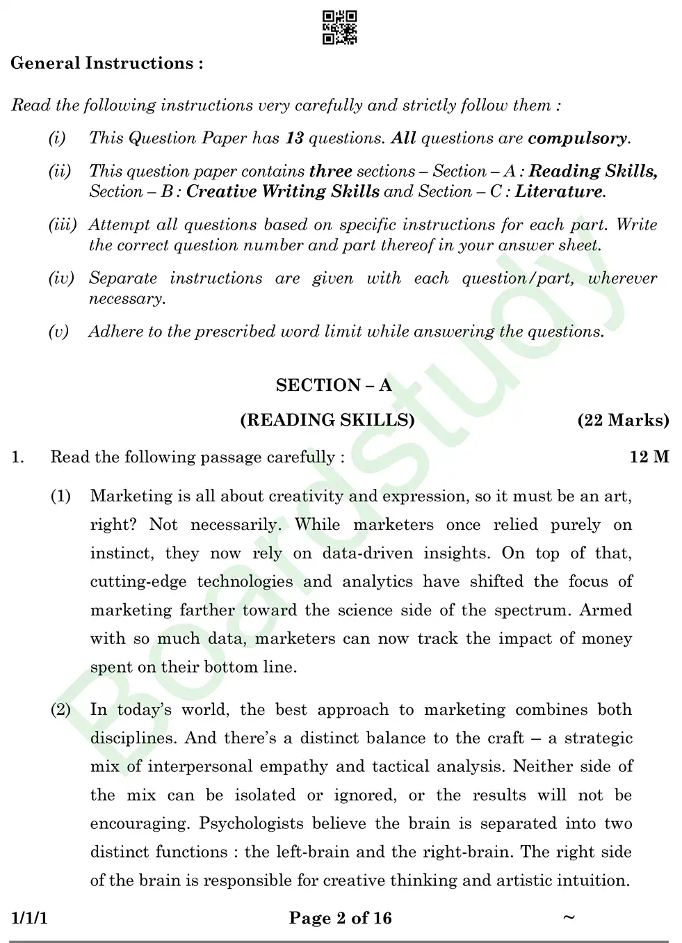 English PYQ 2025. . page 0002