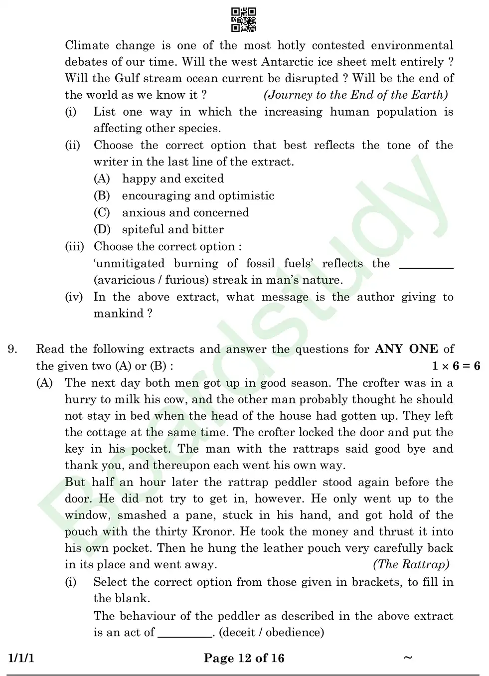 English PYQ 2025. . page 0012