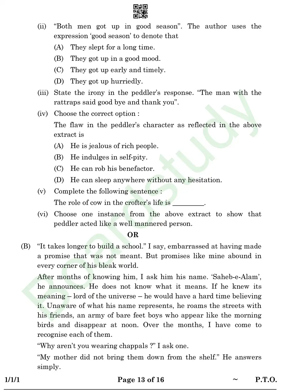 English PYQ 2025. . page 0013