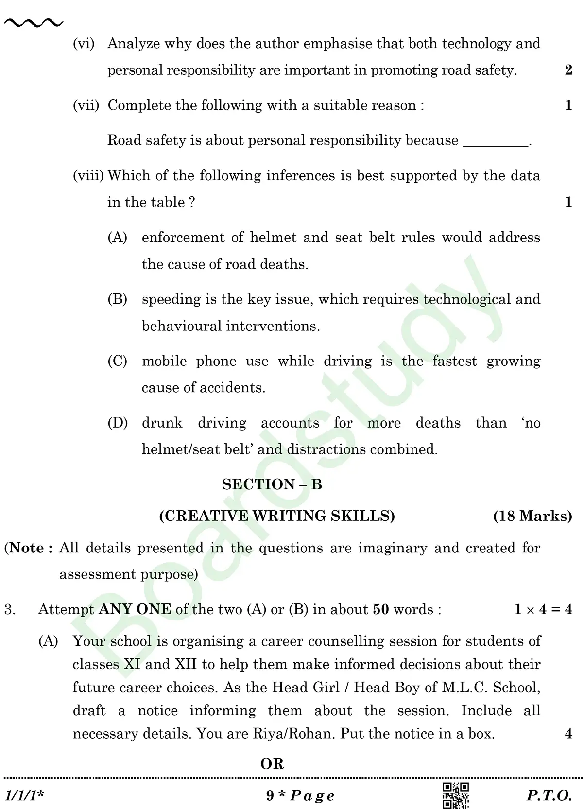 English PYQ 2026. . page 0009
