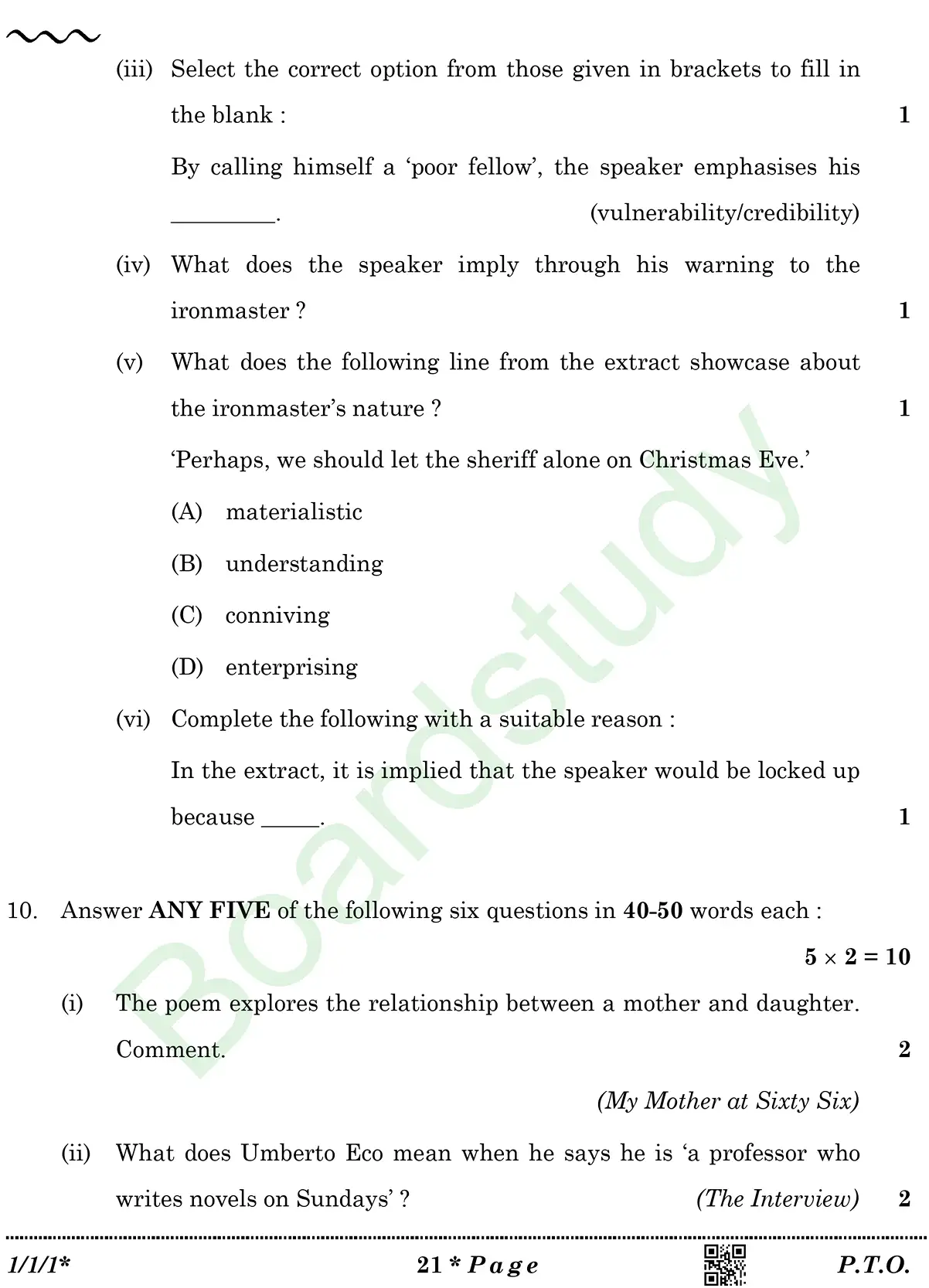 English PYQ 2026. . page 0021