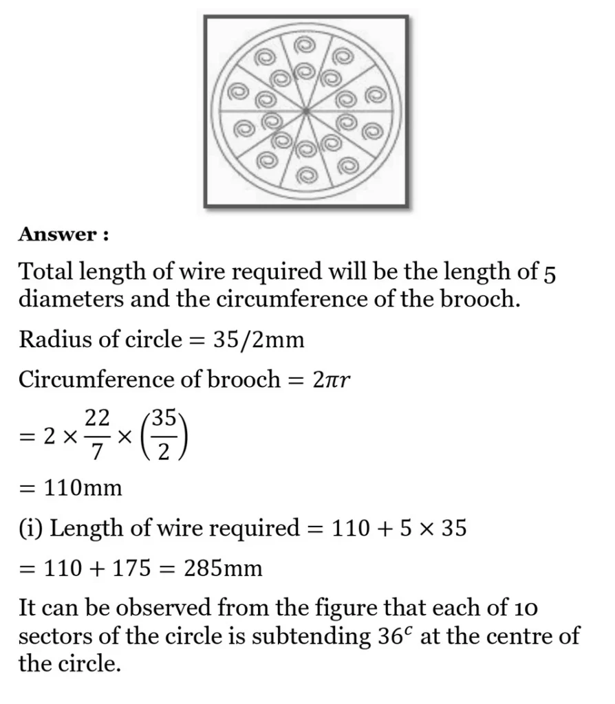 class 10th maths Areas Related to Circles chapter 11 solution14