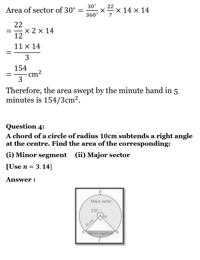 class 10th maths Areas Related to Circles chapter 11 solution4