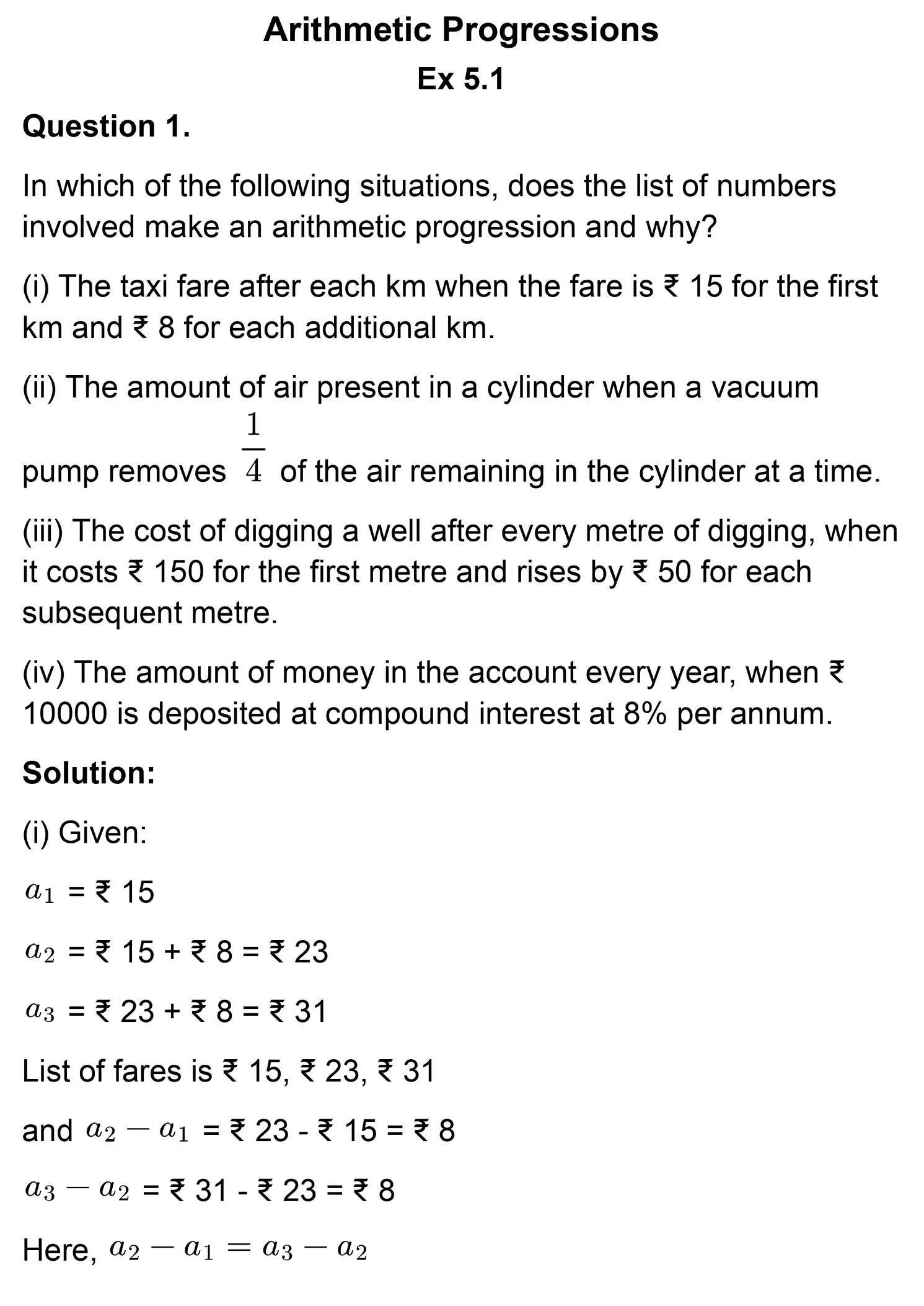 class 10th maths Arithmetic Progressions chapter 5 solution page 0001