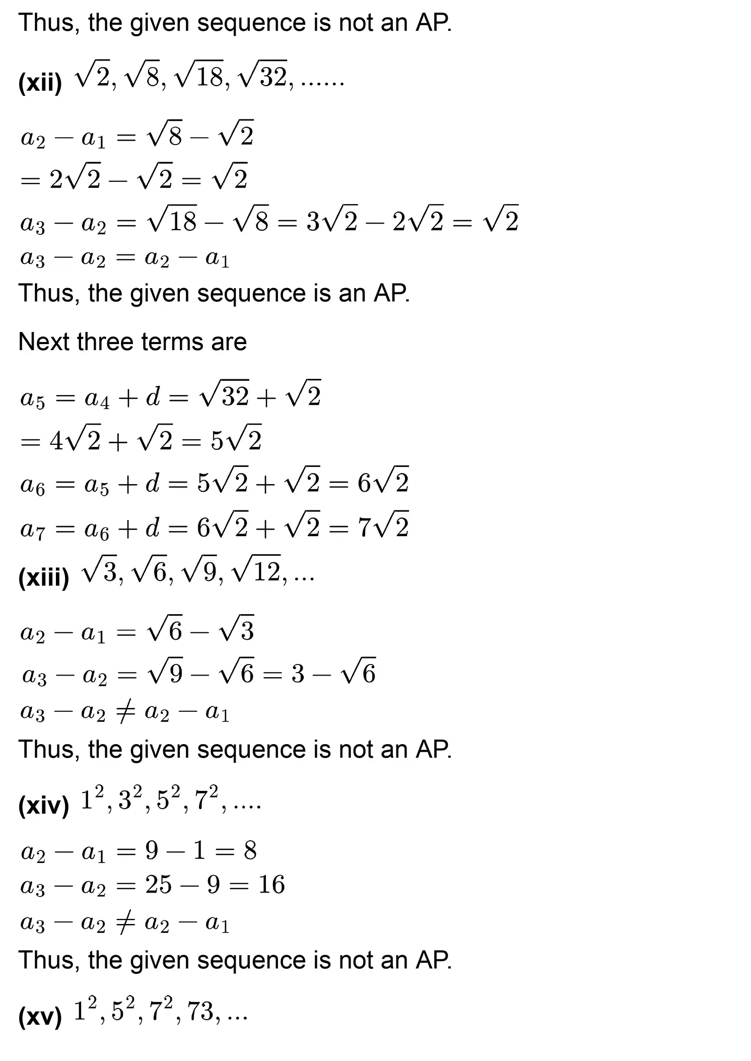 class 10th maths Arithmetic Progressions chapter 5 solution page 0011