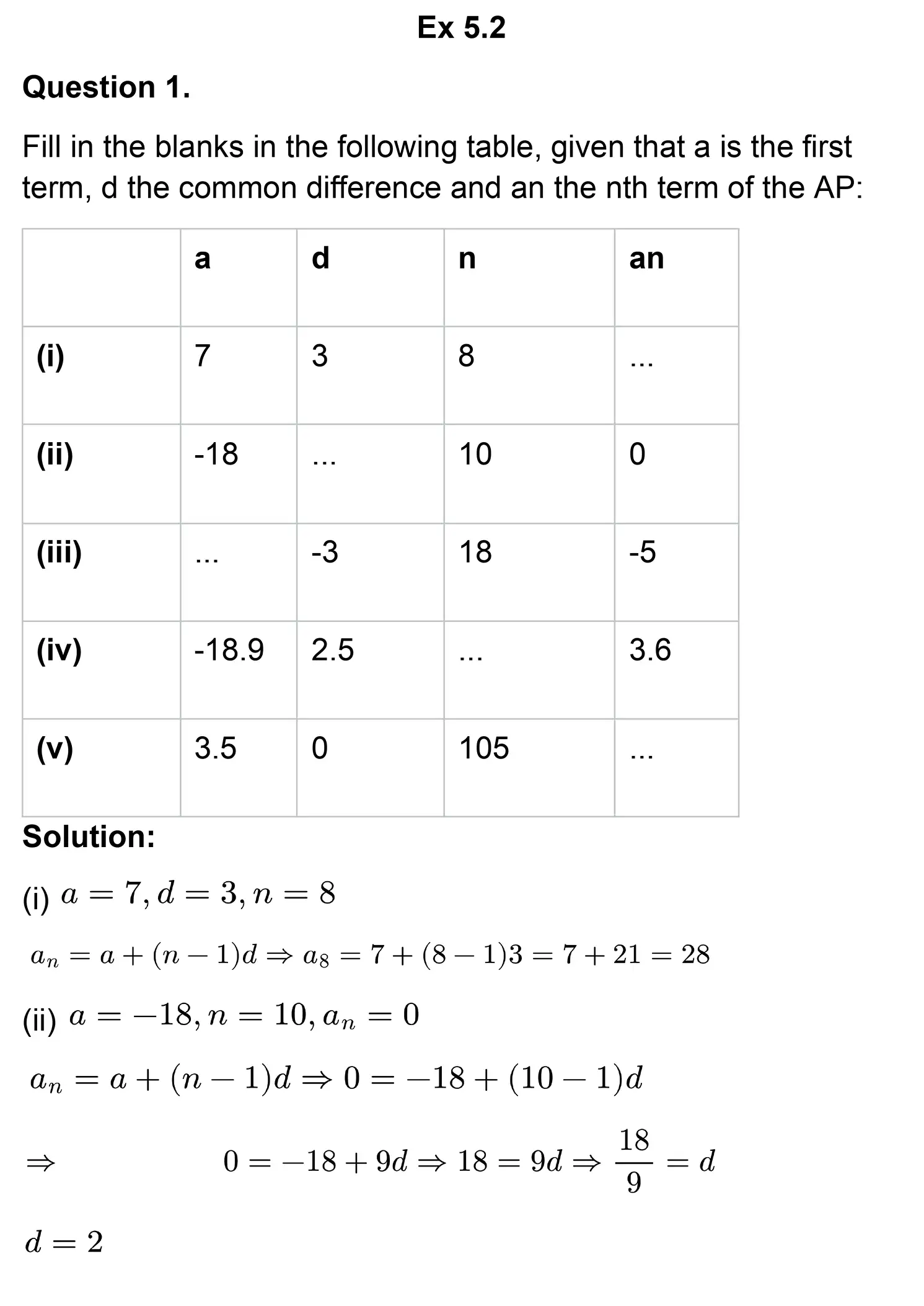 class 10th maths Arithmetic Progressions chapter 5 solution page 0013