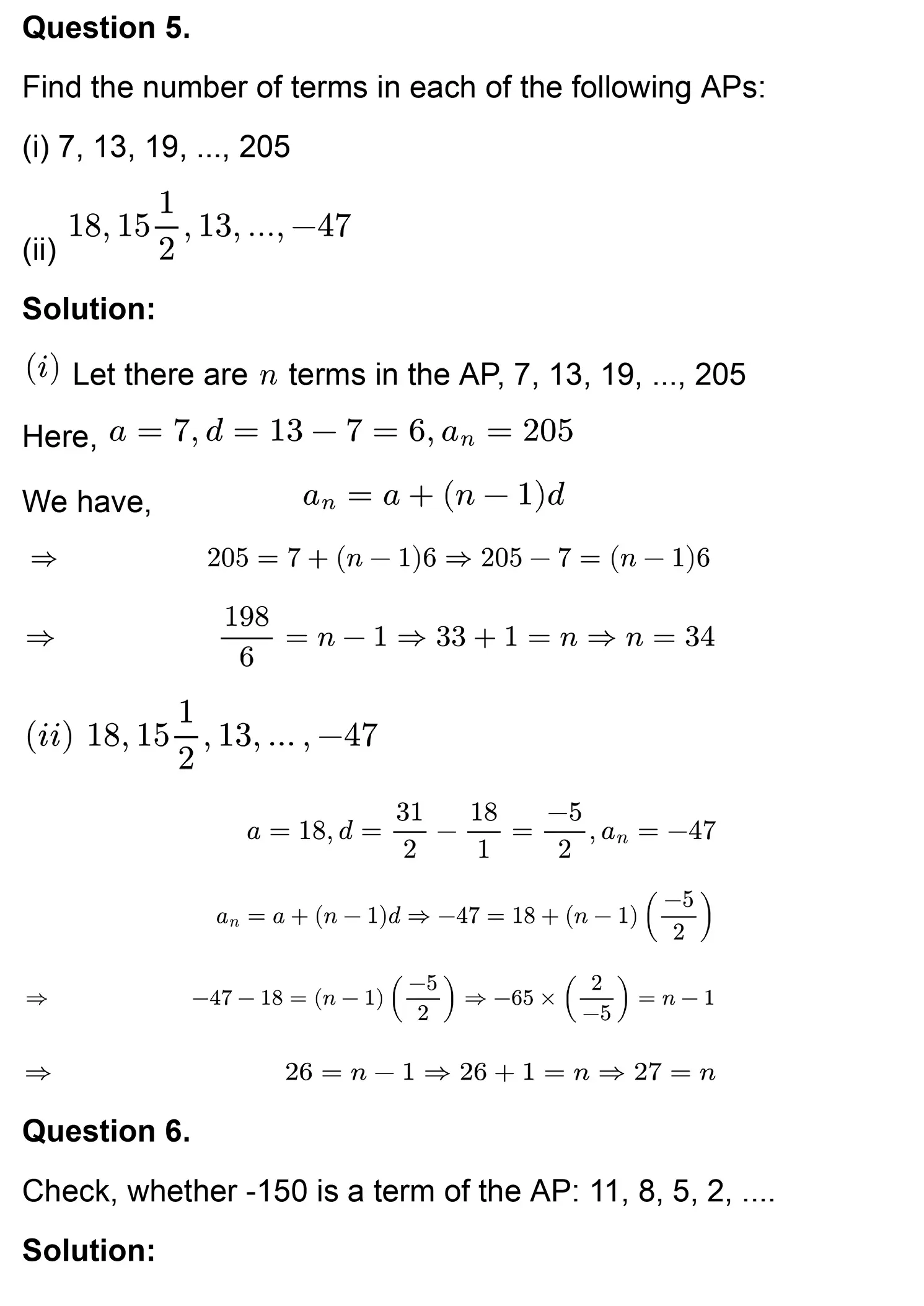 class 10th maths Arithmetic Progressions chapter 5 solution page 0018