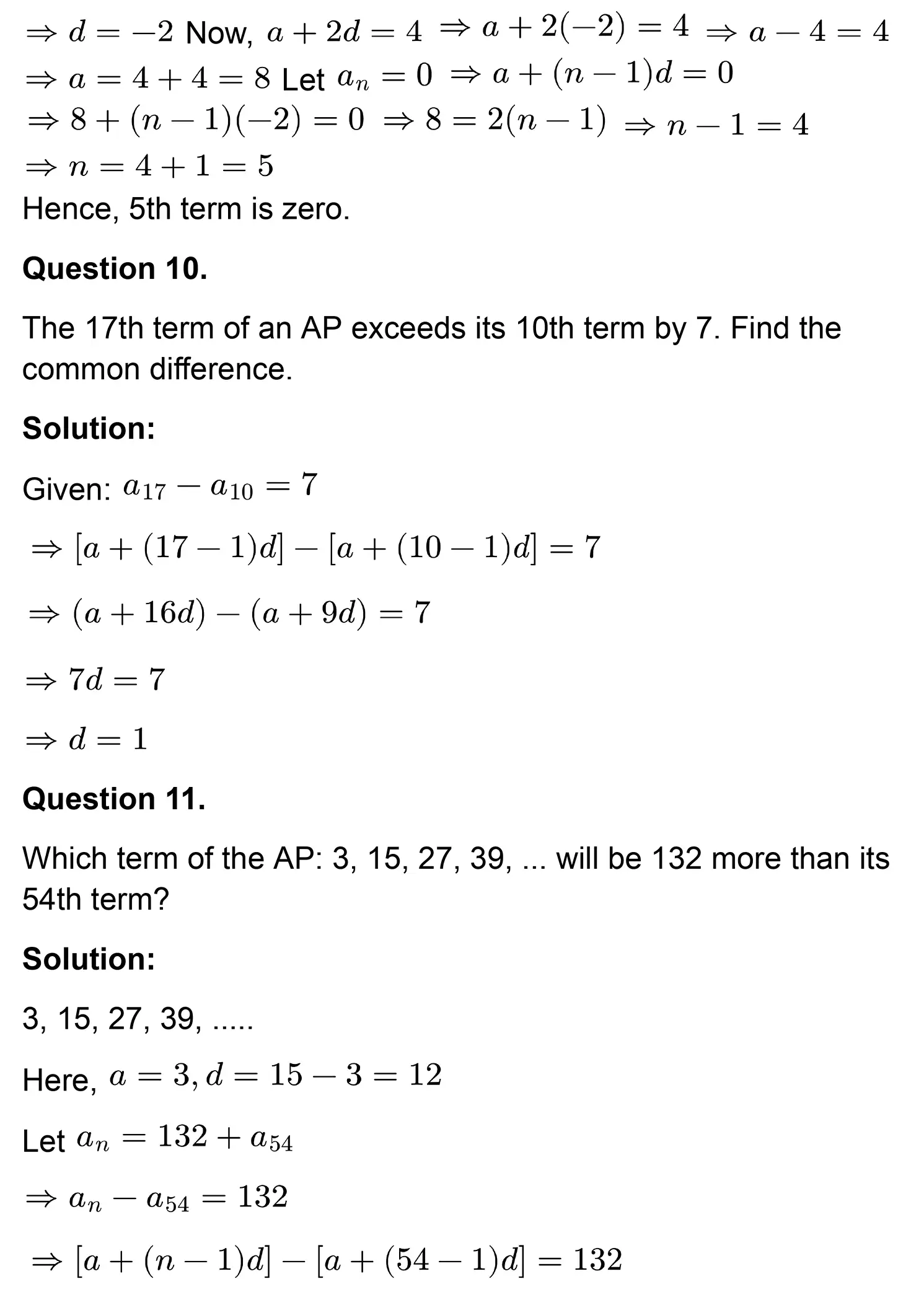class 10th maths Arithmetic Progressions chapter 5 solution page 0021