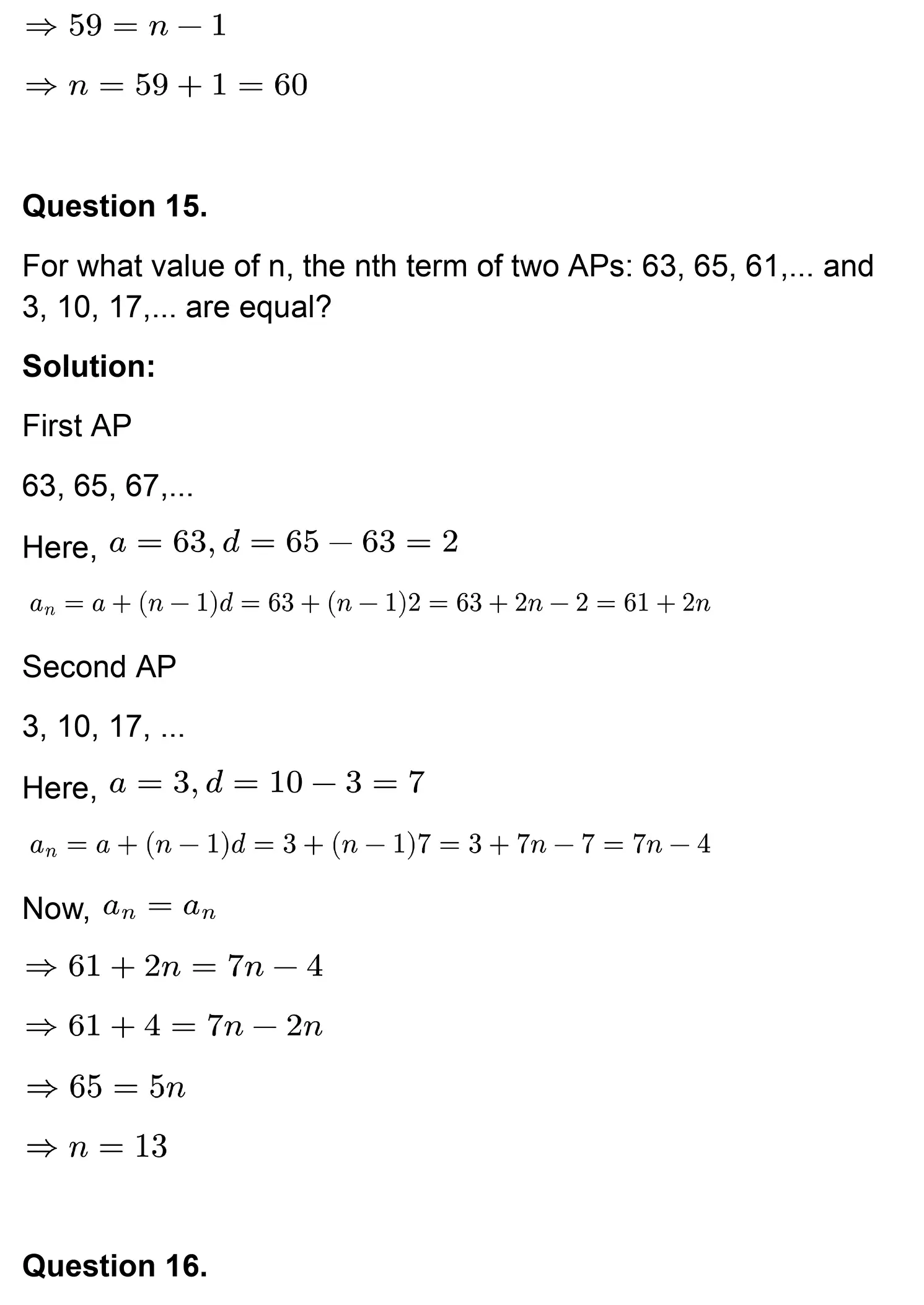 class 10th maths Arithmetic Progressions chapter 5 solution page 0024